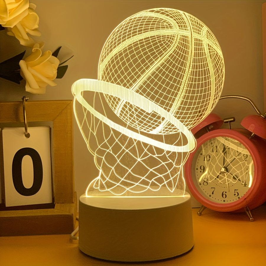 Basketball 3D Illusion Lamp  LED USB Desk Light - Product example