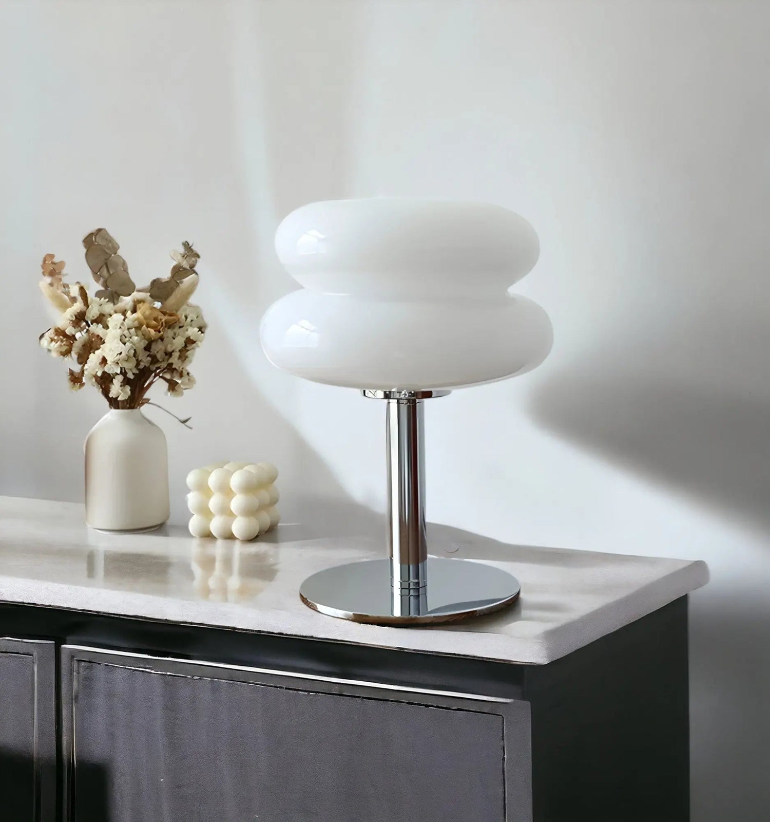 Modern Glass Table Lamp  Mushroom Dome Design - Product detail 6