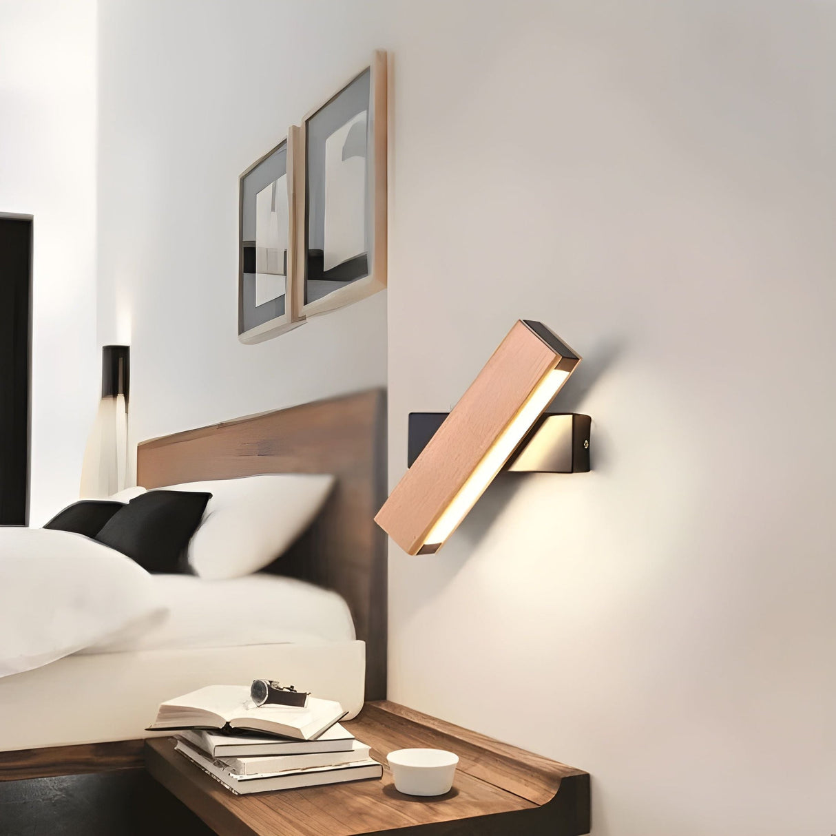 Modern LED Wall Light Adjustable Wooden Beam Design - Product detail 4