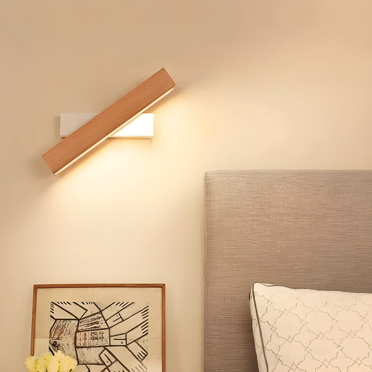 Modern LED Wall Light Adjustable Wooden Beam Design - Product detail 5