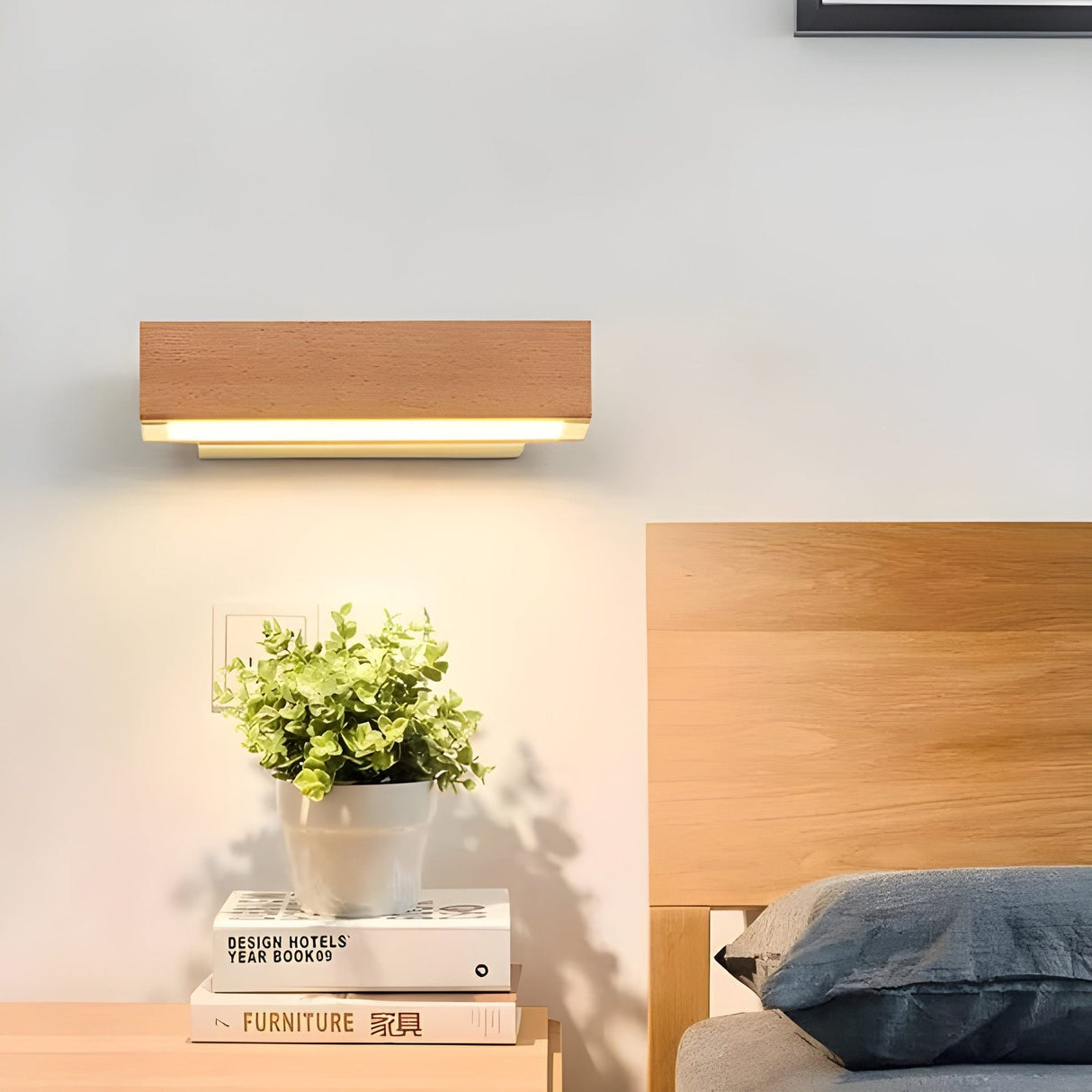 Modern LED Wall Light Adjustable Wooden Beam Design - Product detail 8