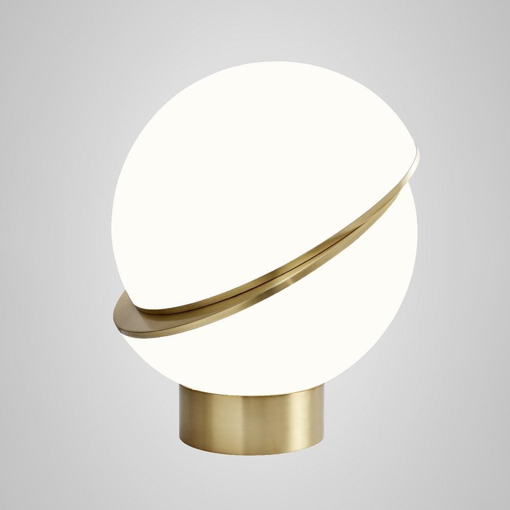 Modern Globe Table Lamp Brass Crescent Design - Product detail 7