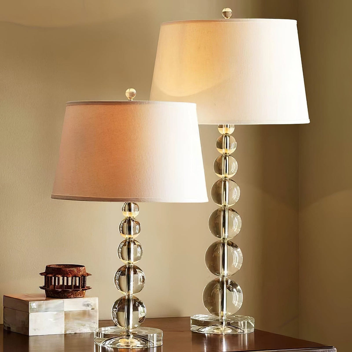 Crystal Table Lamp Stacked Globe Base Design - Product detail 4