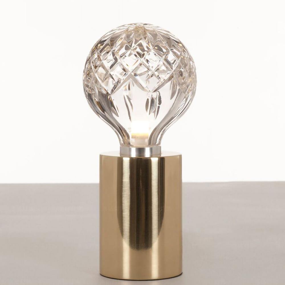 Crystal Table Lamp Brass Base with Cut Glass Shade - Product detail 4