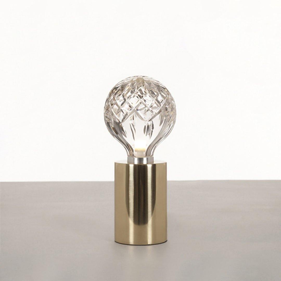 Crystal Table Lamp Brass Base with Cut Glass Shade - Product detail 15
