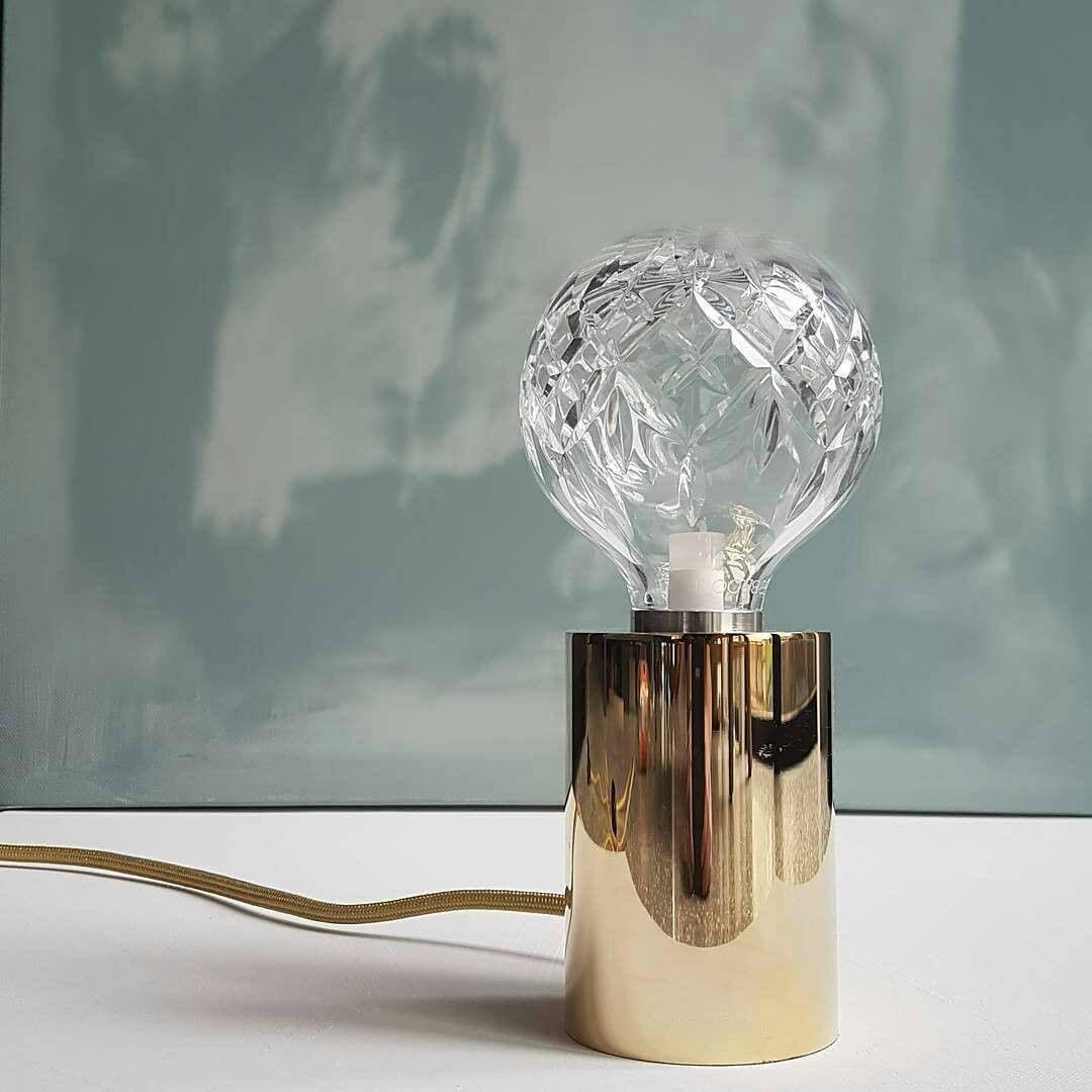 Crystal Table Lamp Brass Base with Cut Glass Shade - Product detail 20