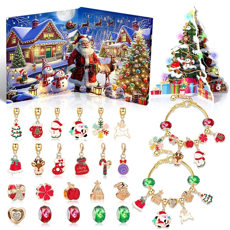 Christmas Advent Charm Bracelet 24-Day Holiday Countdown for Kids - Product detail 6