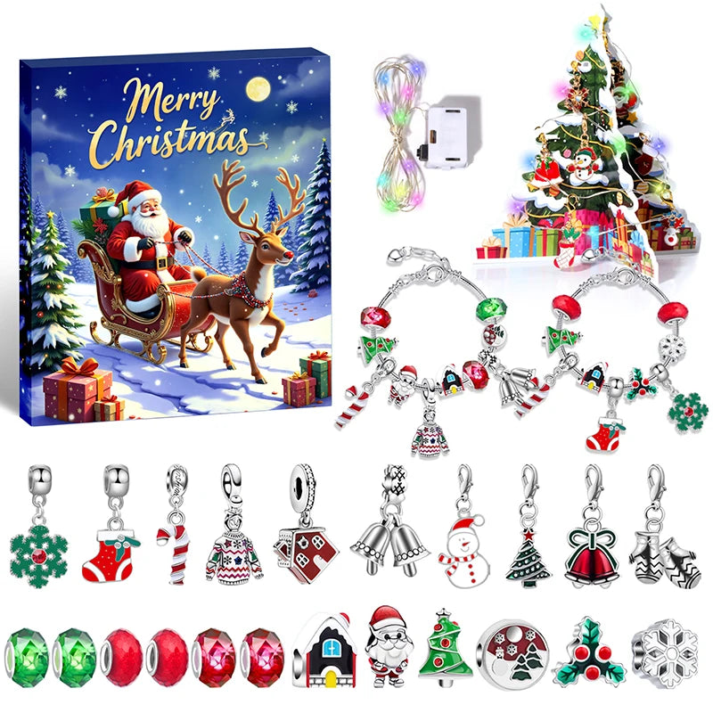 Christmas Countdown Bracelet 24-Day Advent Calendar Charms - Product detail 7