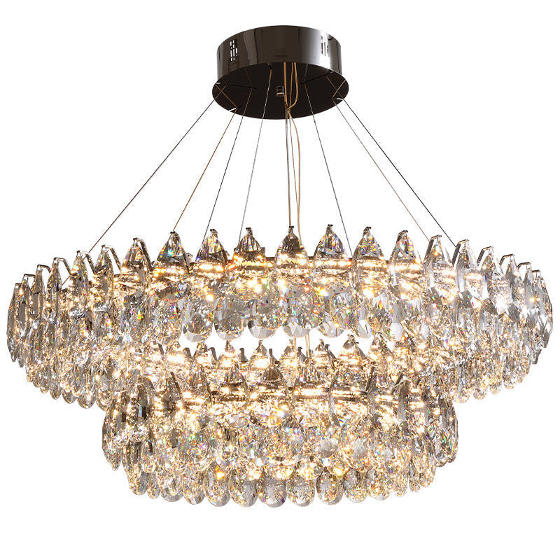 Crystal Ring Chandelier Luxury Glass Pendant Light - Product detail 5