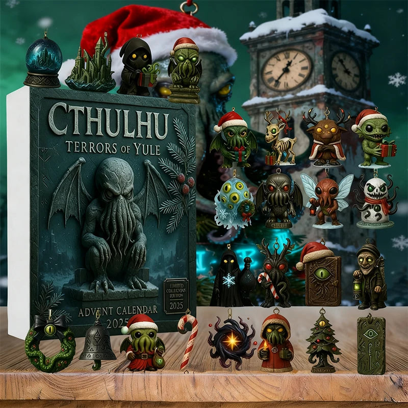 Cthulhu Horror Advent Calendar 24 Acrylic Christmas Ornaments - Detailed view