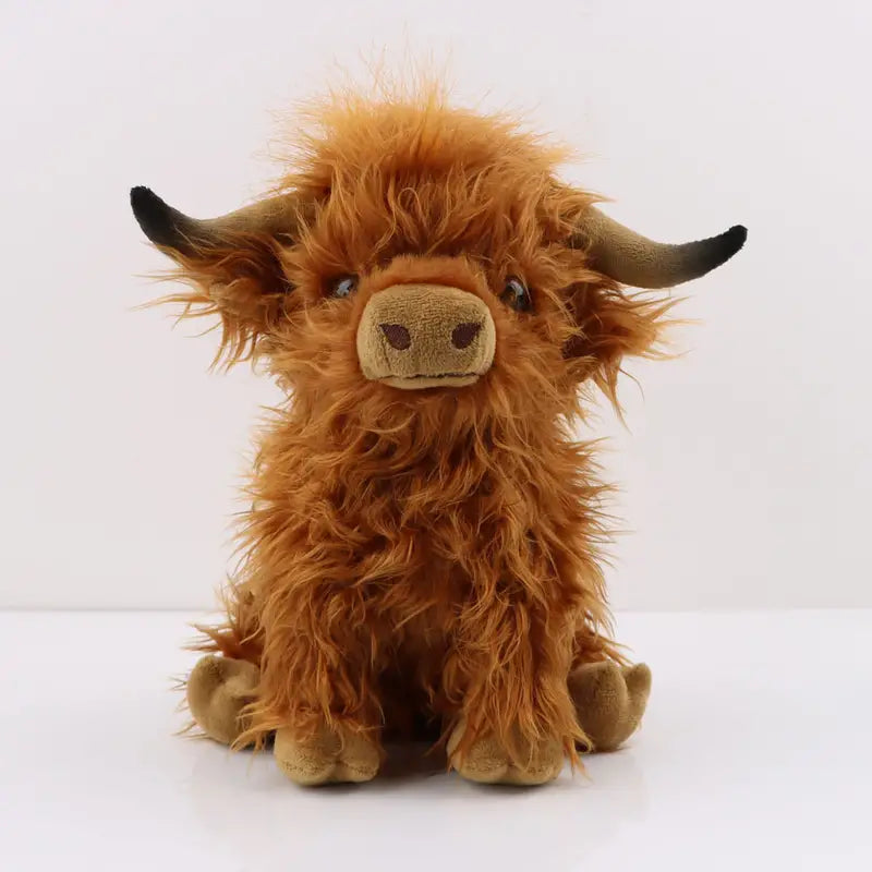 Highland Cow Plush Toy  Soft Stuffed Animal 25cm - Product showcase