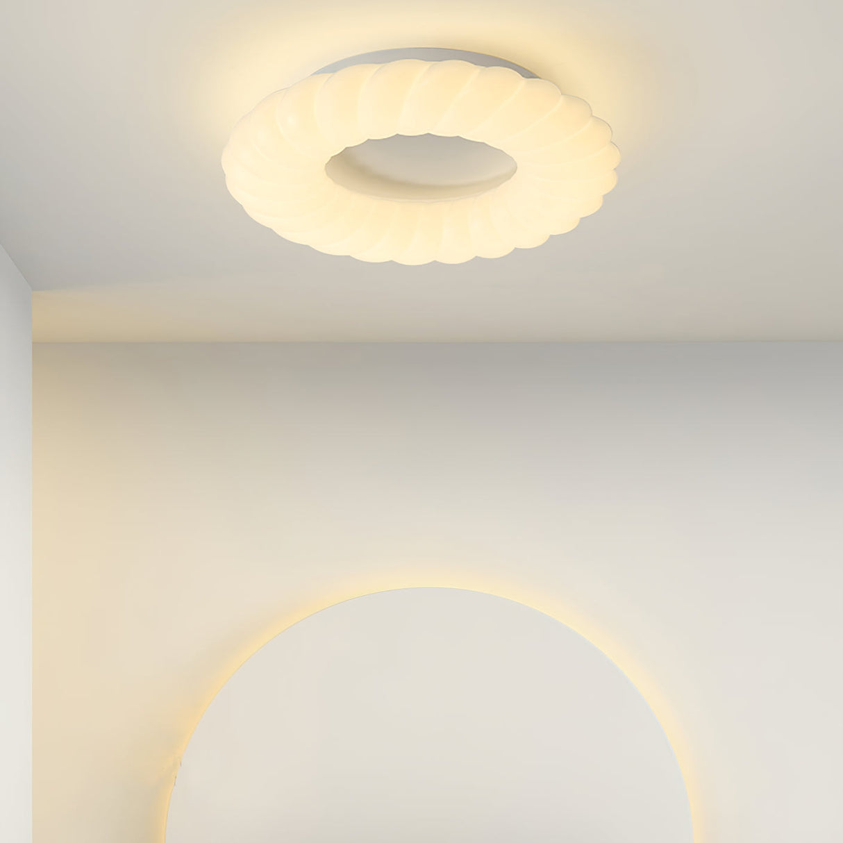 Modern Ceiling Light White Sculptural Donut Design - Product detail 17