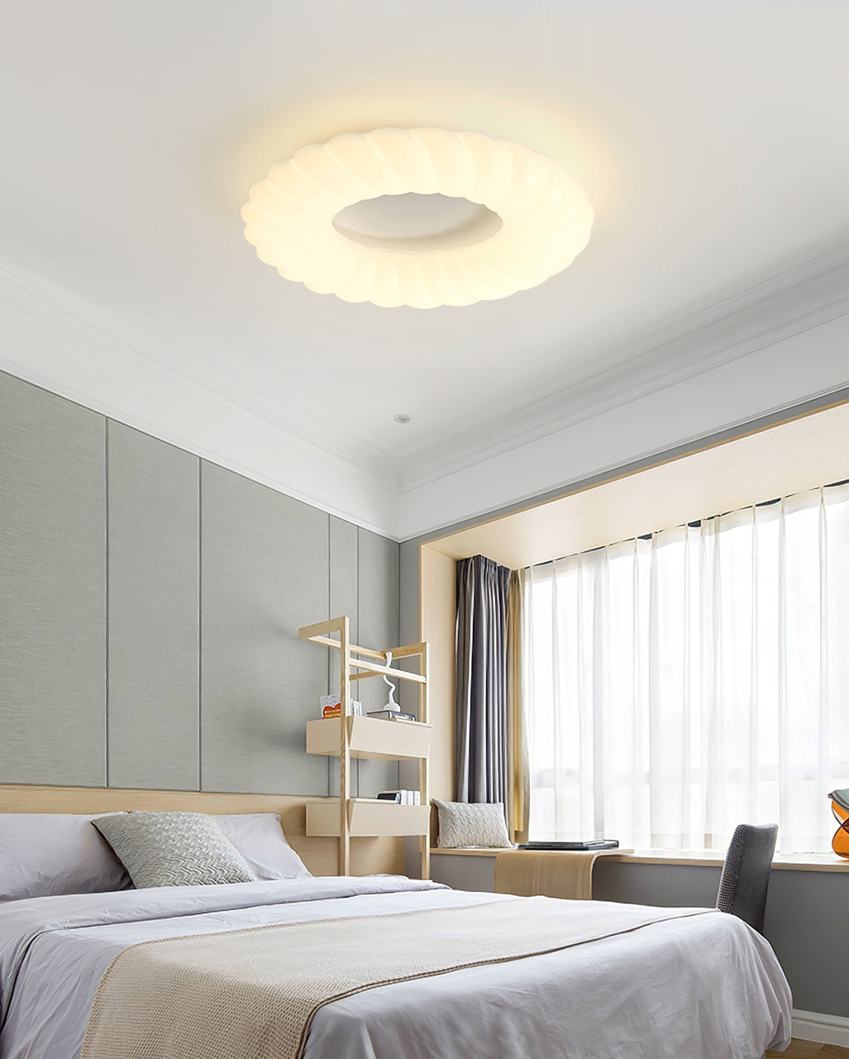 Modern Ceiling Light White Sculptural Donut Design - Product detail 16