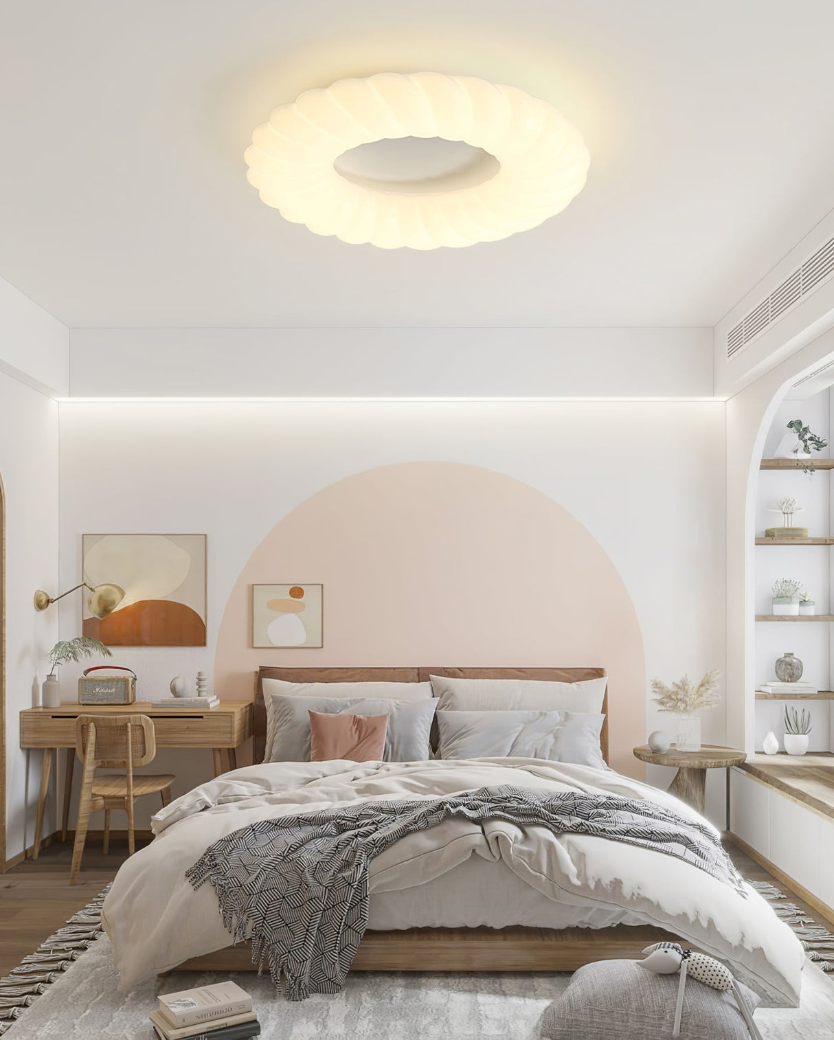 Modern Ceiling Light White Sculptural Donut Design - Product detail 25