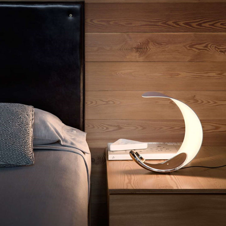 Modern Curl Table Lamp White Aluminum Design - Product detail 6