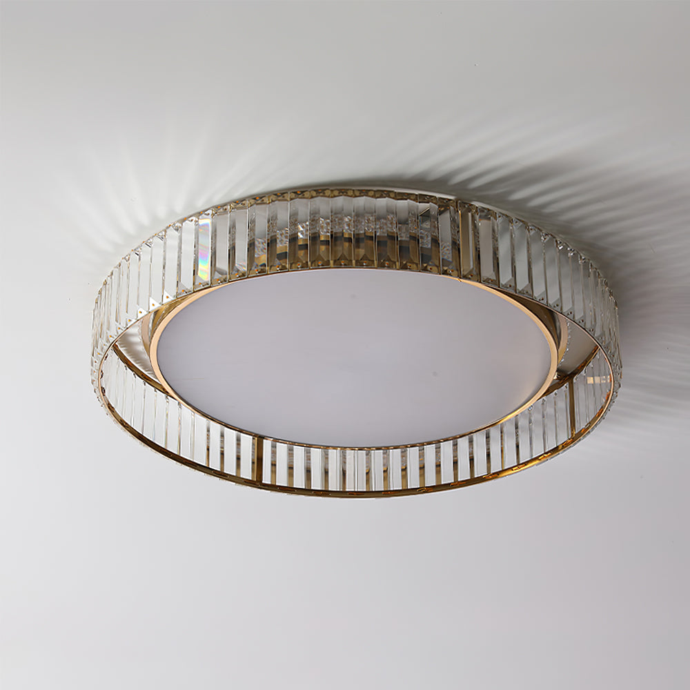 Modern Crystal Ceiling Light Circular Glass Frame Design - Product detail 13
