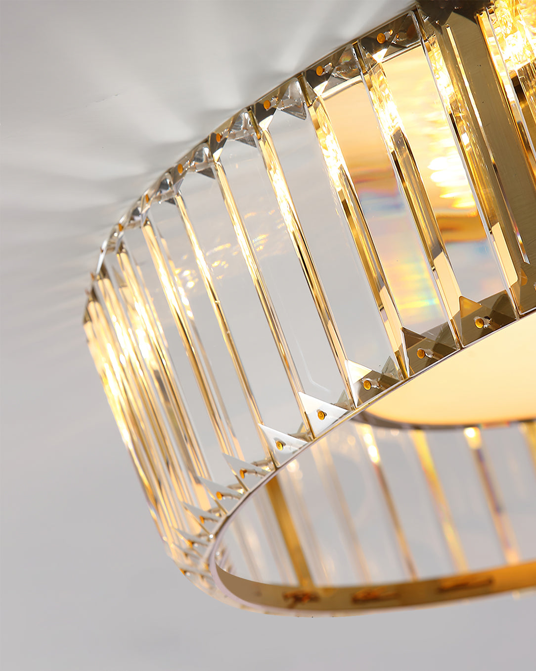 Modern Crystal Ceiling Light Circular Glass Frame Design - Product detail 5