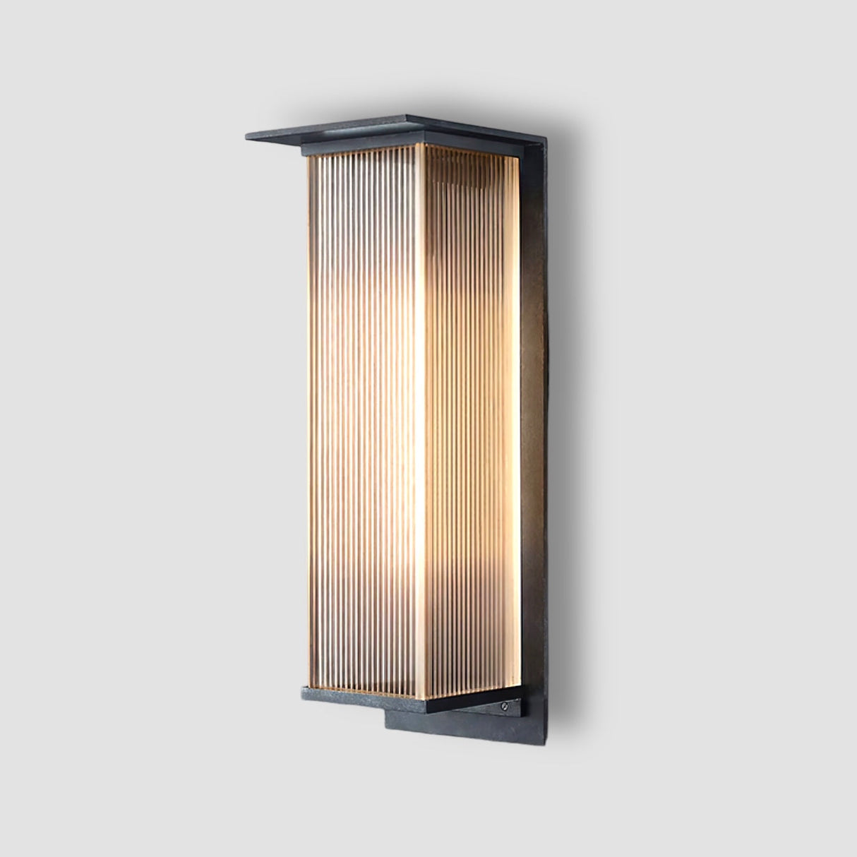 Modern LED Wall Light Ribbed Glass Outdoor Sconce - Product detail 16