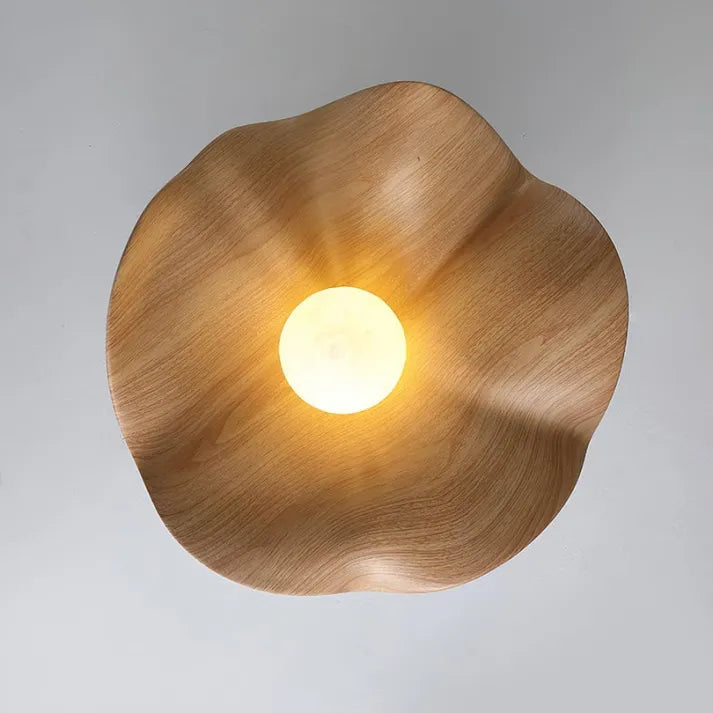 Modern Lotus Ceiling Light Wooden Wave Design - Product detail 8
