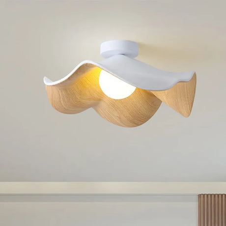 Modern Lotus Ceiling Light  Wooden Wave Design - Product detail 12