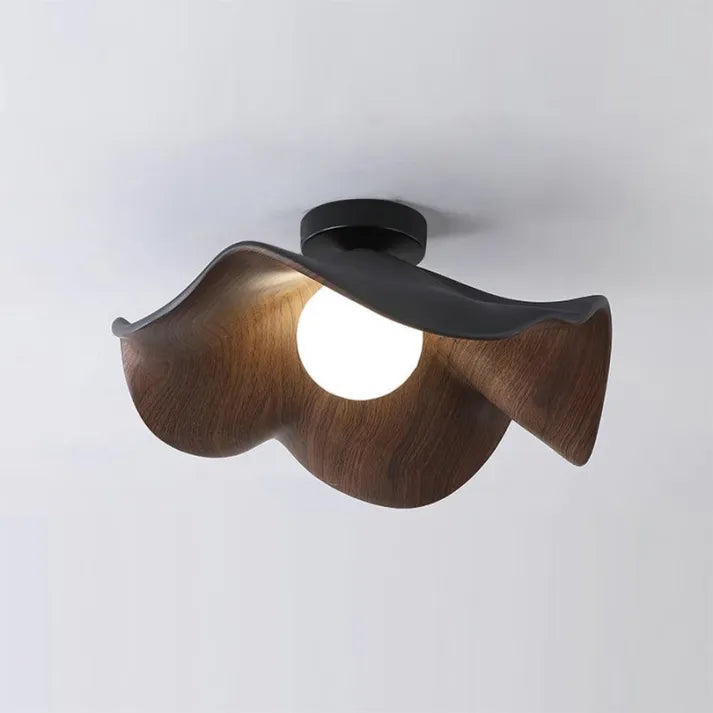 Modern Lotus Ceiling Light Wooden Wave Design - Product detail 13