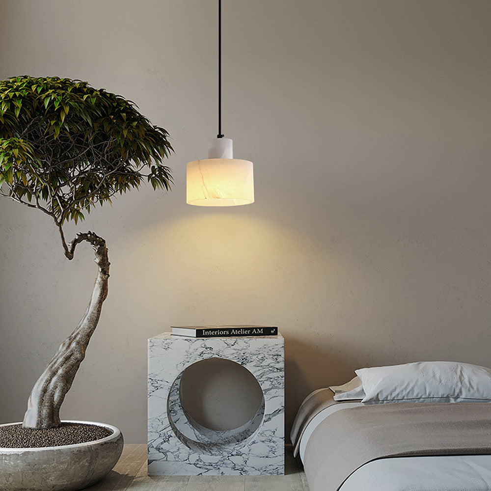 Modern Pendant Light White Marble Shade Design - Product detail 5