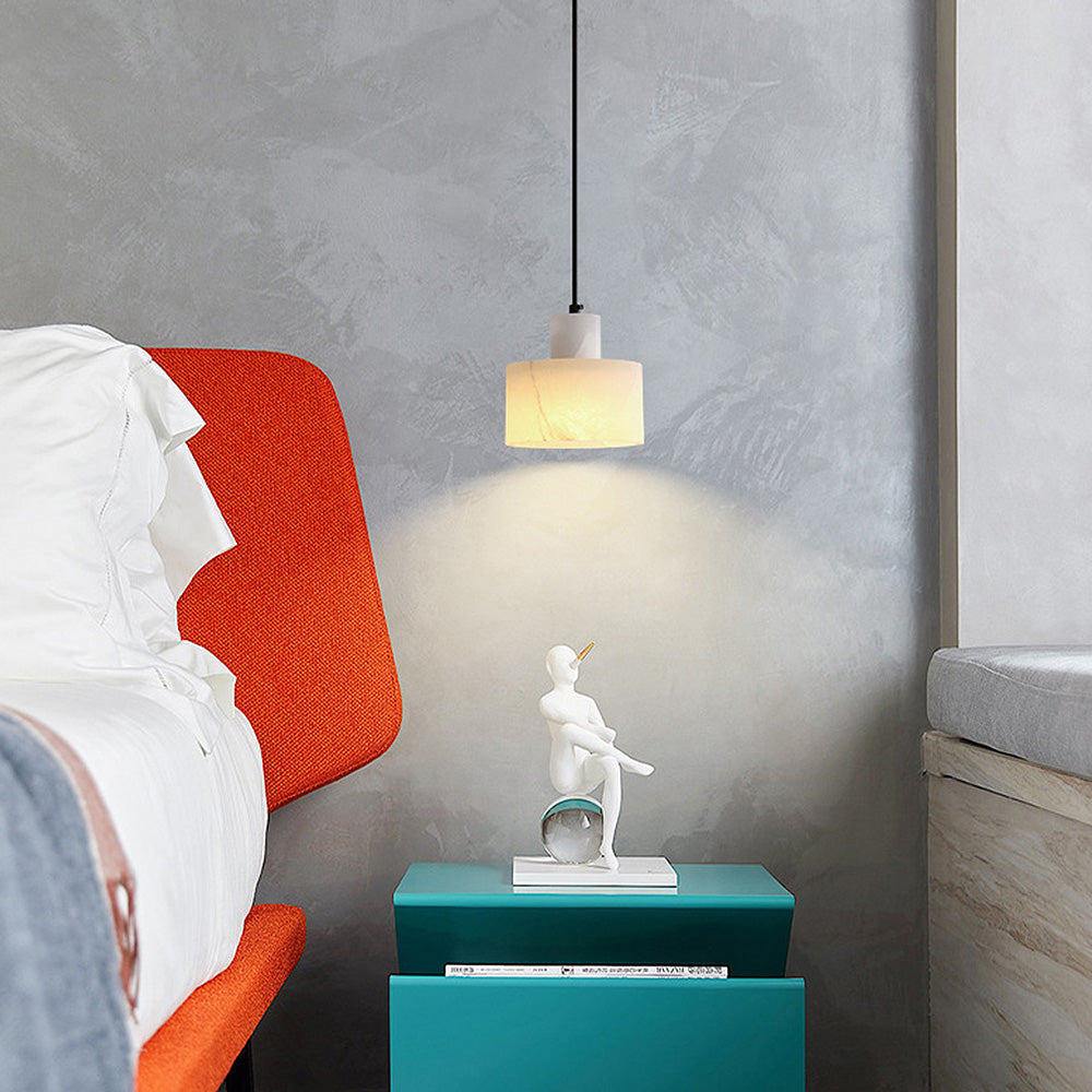 Modern Pendant Light White Marble Shade Design - Product detail 4