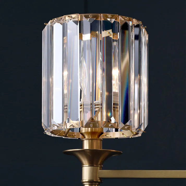 Crystal Wall Sconce Brass Frame With Prismatic Glass - Product detail 9