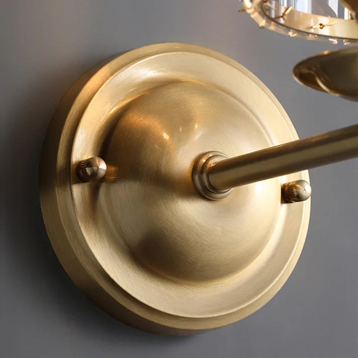 Crystal Wall Sconce Brass Frame With Prismatic Glass - Product detail 10