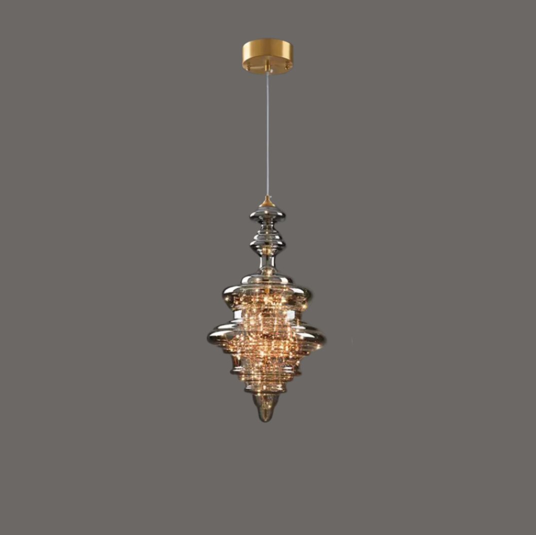 Modern Glass Pendant Light Smoked Grey LED Collection - Product detail 23