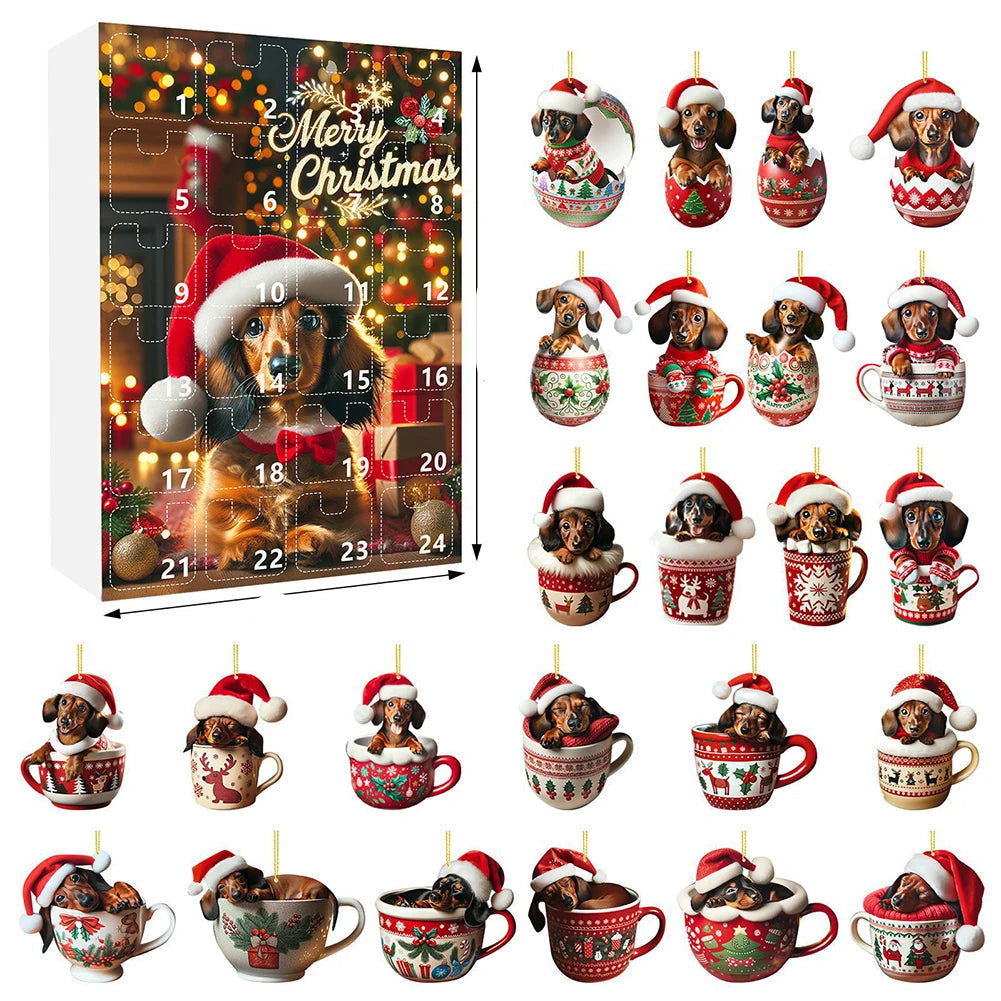 Dachshund Advent Calendar 24-Day Christmas Countdown with Dog Ornaments - Product detail 13