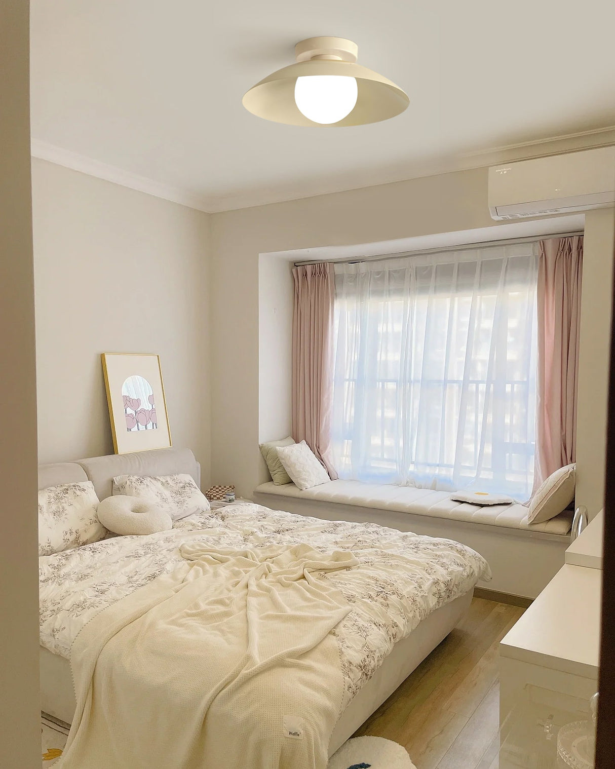 Modern Ceiling Light Cream Glass Shade Design - Product detail 6