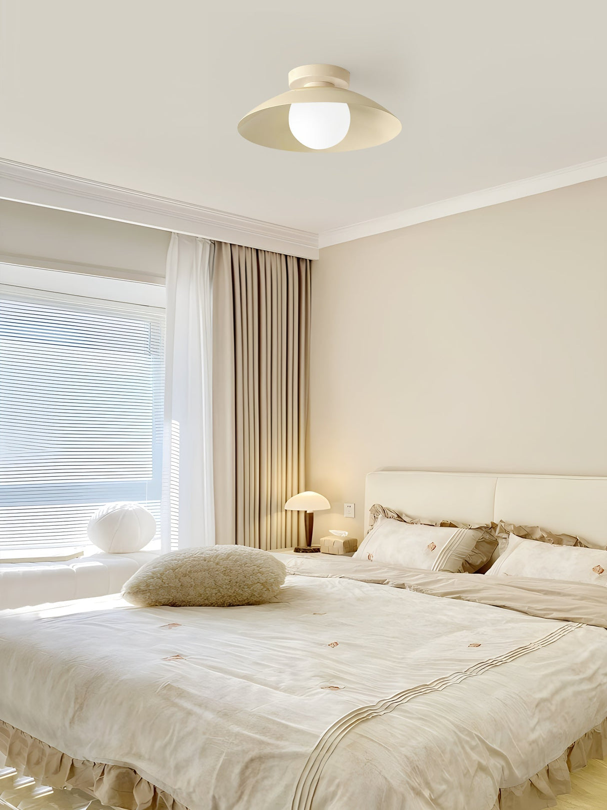 Modern Ceiling Light Cream Glass Shade Design - Product example