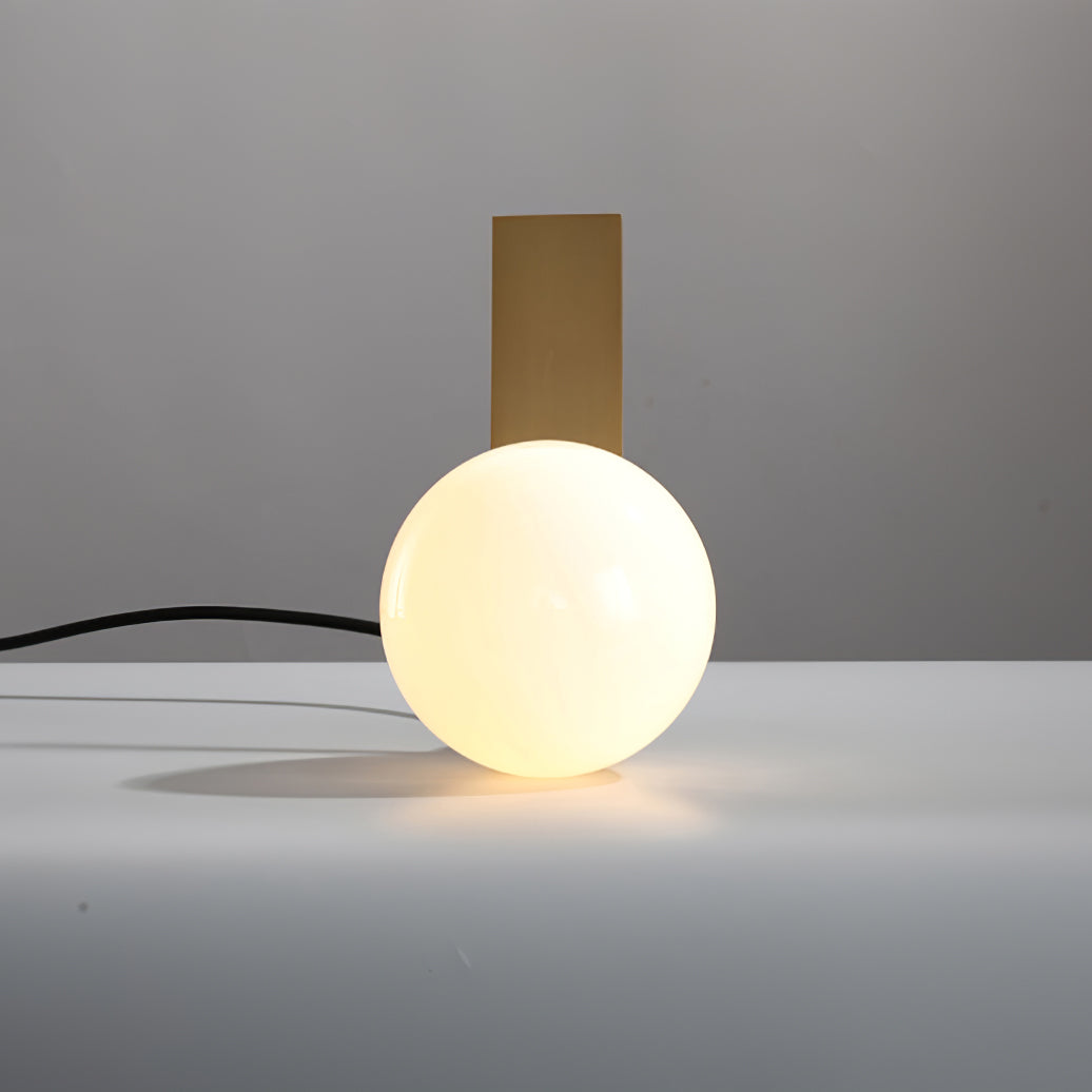 Modern Table Lamp Brass Frame Glass Globe Design - Product detail 11