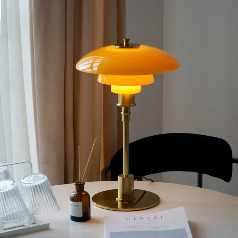 Nordic Glass Table Lamp  Tiered Shade Design - Product detail 4