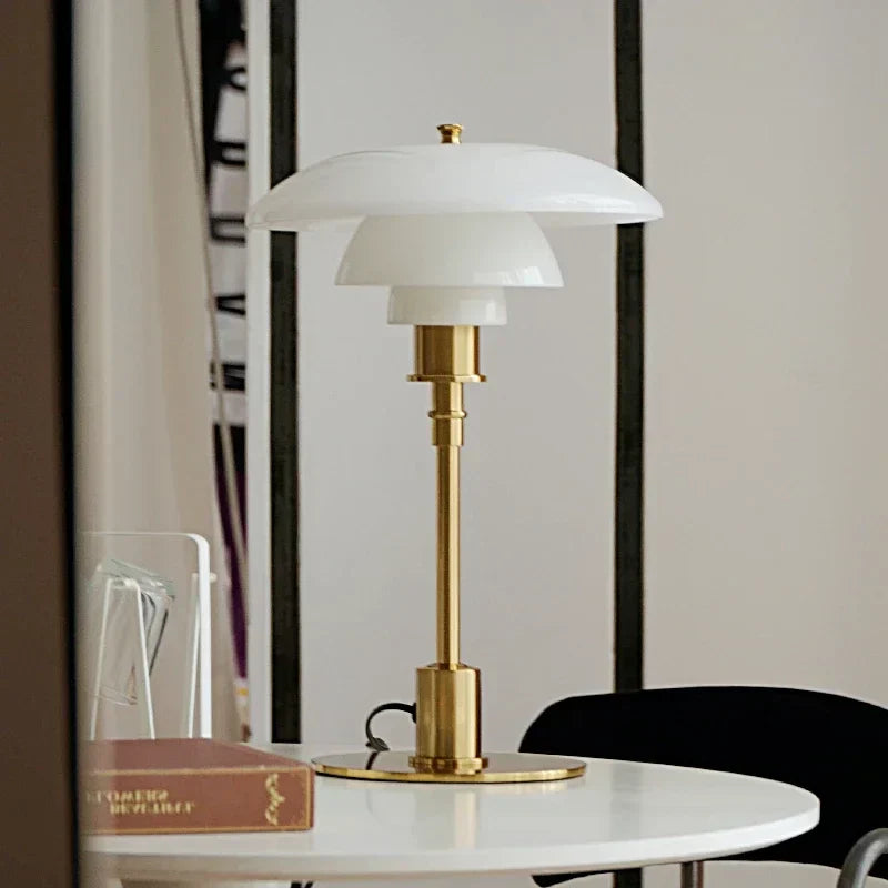 Nordic Glass Table Lamp  Tiered Shade Design - Product detail 6