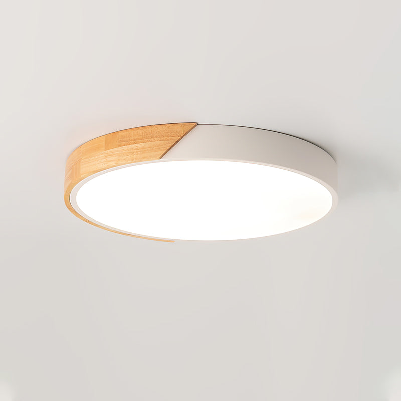 Modern Ceiling Light Grey Metal Wood Accent - Product detail 8