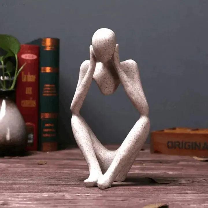 Modern Abstract Sculpture  Minimalist Resin Thinker Figure - Product detail 12
