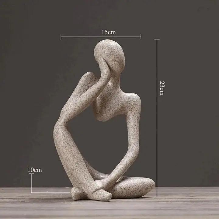 Modern Abstract Sculpture  Minimalist Resin Thinker Figure - Product detail 5