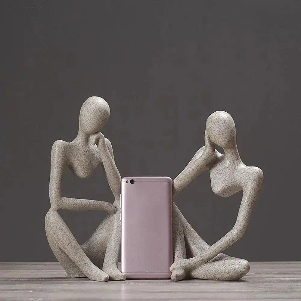 Modern Abstract Sculpture  Minimalist Resin Thinker Figure - Product detail 7