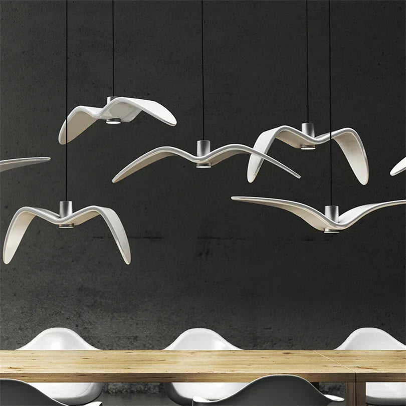 Bird Wing Pendant Light  Modern Seagull Design - Product showcase