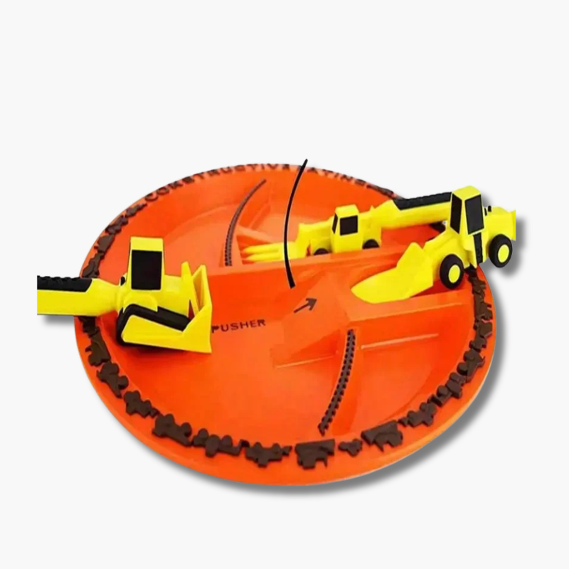 Construction Plate Set Interactive Bulldozer Design for Kids - Product showcase