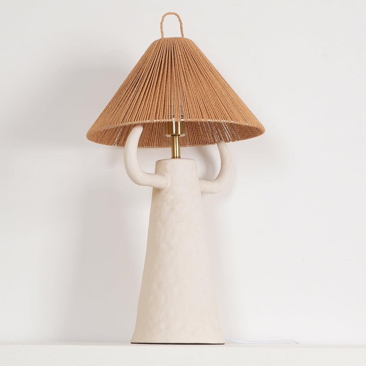 Ceramic Table Lamp Raffia Shade Natural Design - Product detail 13
