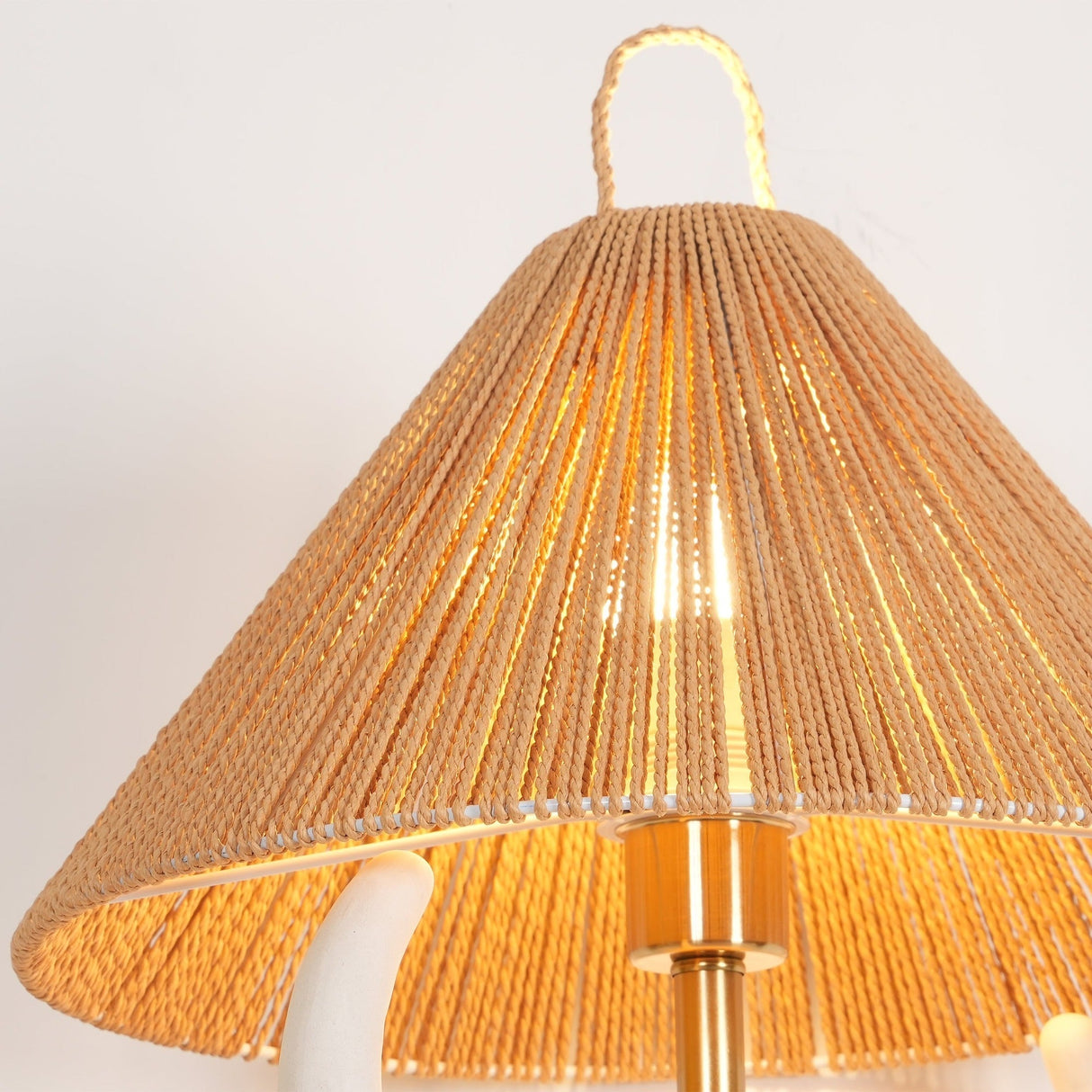 Ceramic Table Lamp Raffia Shade Natural Design - Product detail 14