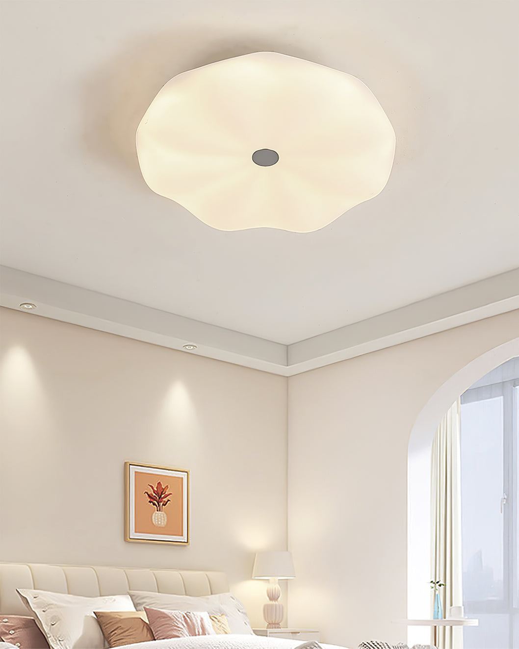 Modern Ceiling Light Round Minimalist Design - Detailed view