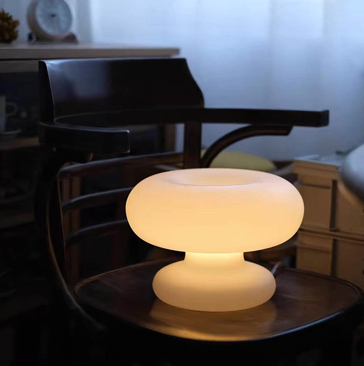 Modern LED Table Lamp Ring Shape Design With Soft Glow - Product example