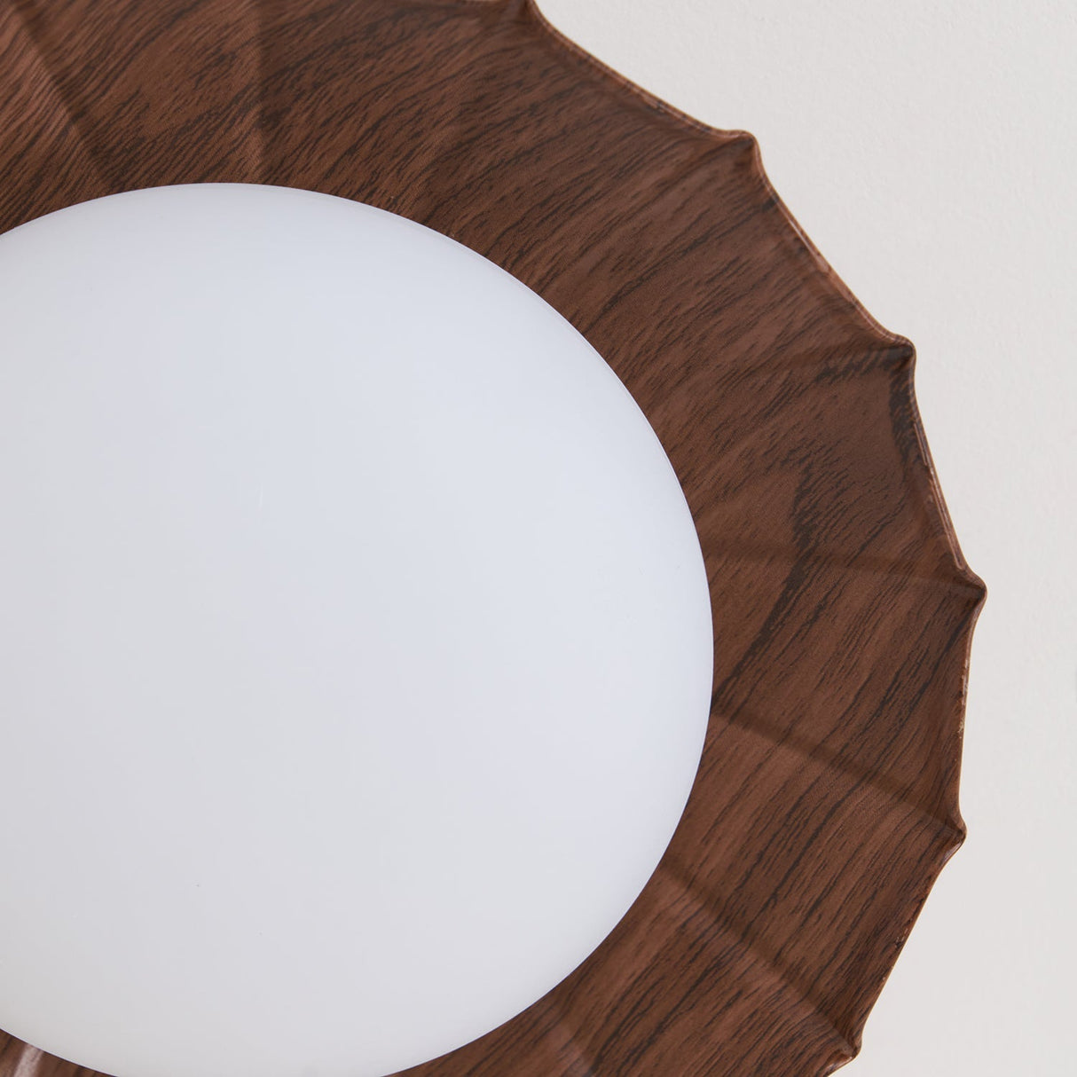 Modern Ceiling Light Floral Petal Design With Walnut Accent - Product detail 18