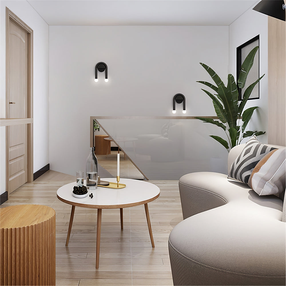 Modern U-Shaped Wall Lamp  Dual Globe LED Design - Product detail 6