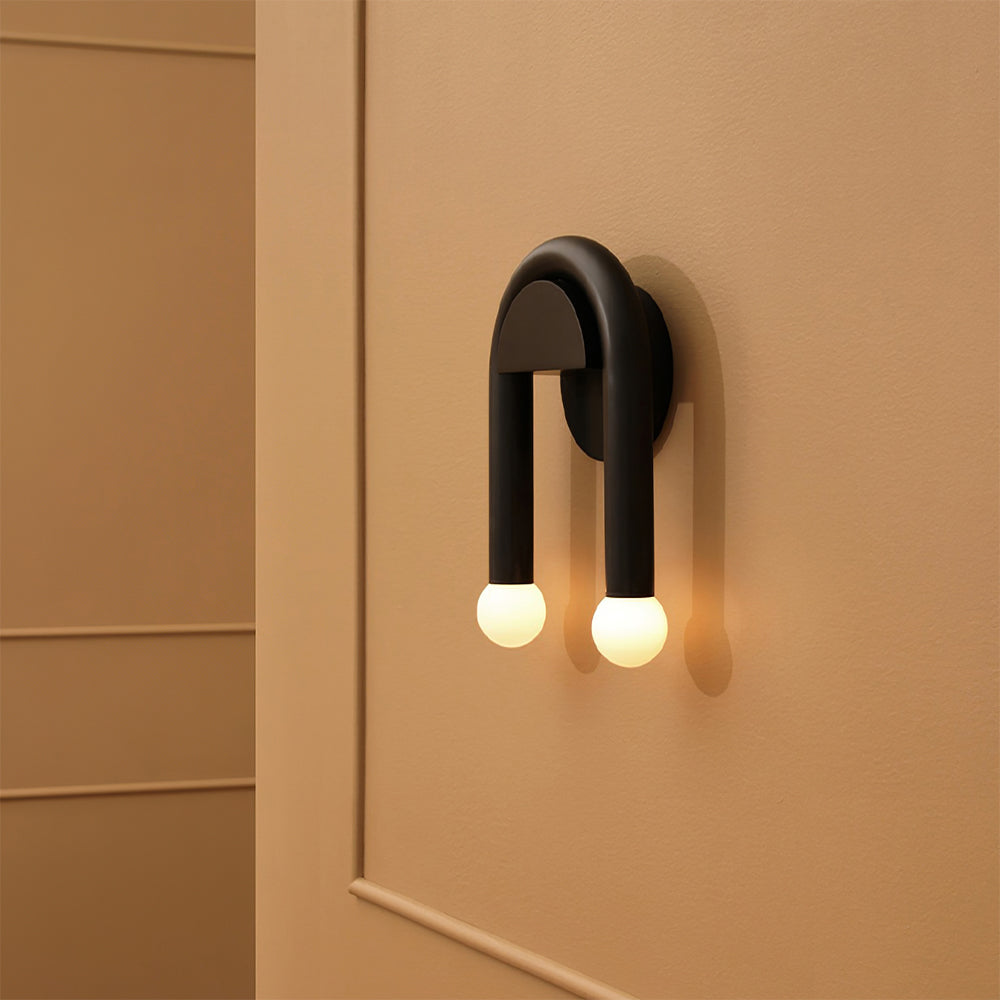 Modern U-Shaped Wall Lamp  Dual Globe LED Design - Product detail 10