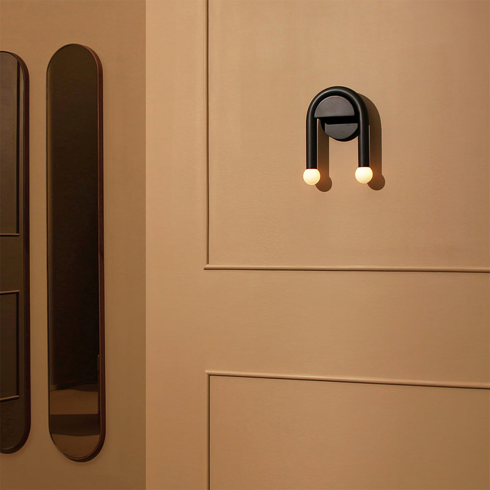 Modern U-Shaped Wall Lamp  Dual Globe LED Design - Product detail 11